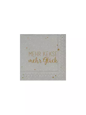 RAEDER | Servilletas navideñas 25x25cm MÁS GALLETAS MÁS FELICIDAD | 